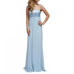 NEW MILANO FORMALS silken symphony gown in sky blue